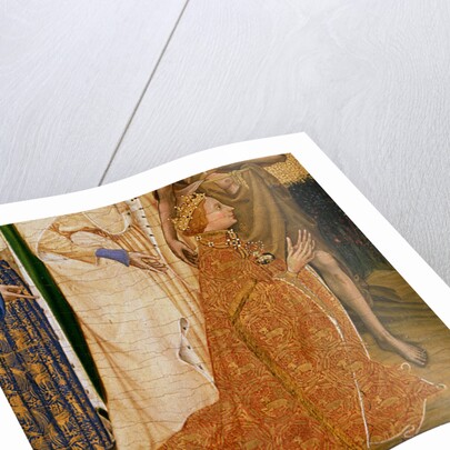 Richard II Presented to the Virgin and Child by his Patron Saint John the Baptist and Saints Edward and Edmund, c.1395-99 by Master of the Wilton Diptych