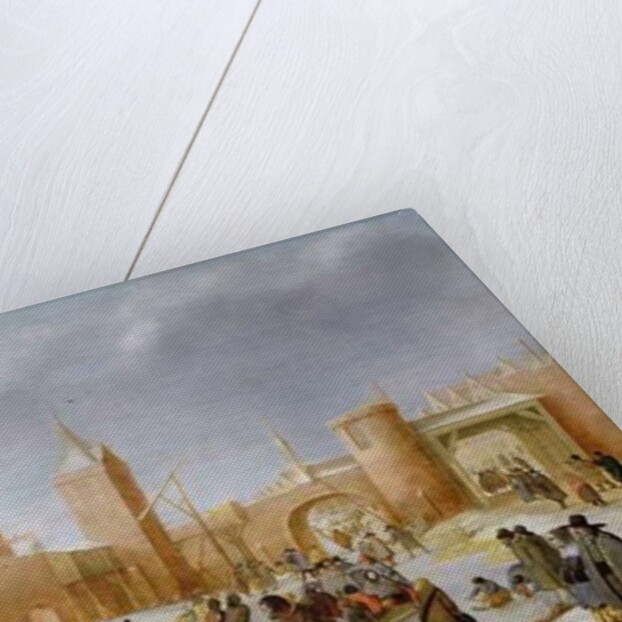 Skaters and Kolf Players Outside the City Walls of Kampen by Barent Avercamp