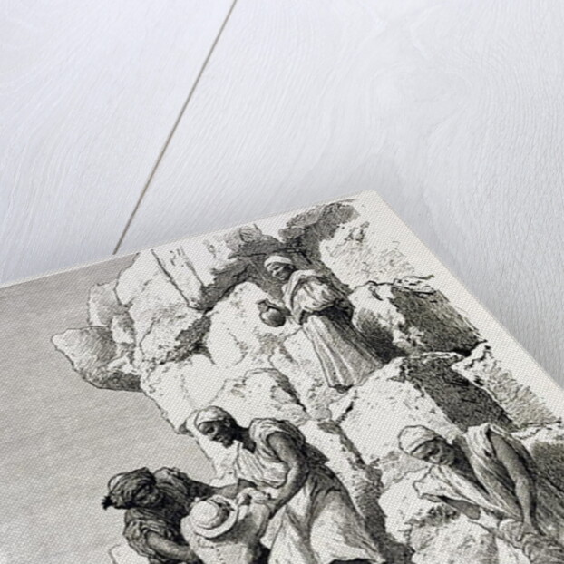 Ascent of the Great Pyramid, 19th century by Rudolf Carl Huber