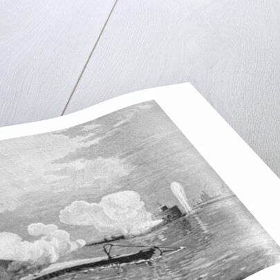 The monitor 'Weehawken' capturing the Confederate iron-clad ram 'Atlanta' Wassaw Sound, Georgia, 17th June 1863 by Julian Oliver Davidson