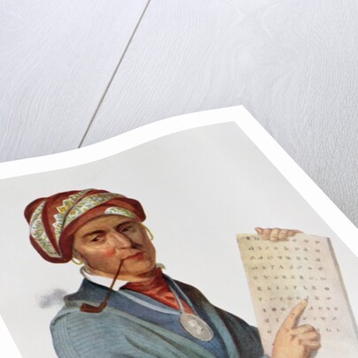 Se-quo-yah or George Guess, 1828 by Charles Bird King