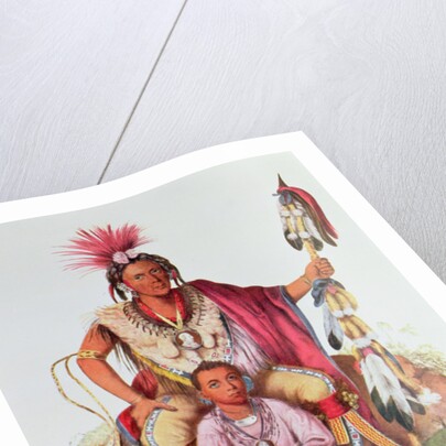 Keokuk or 'Watchful Fox', Chief of the Sauks and Foxes, and his Son, Musewont or 'Long-haired Fox', c.1837 by Charles Bird King