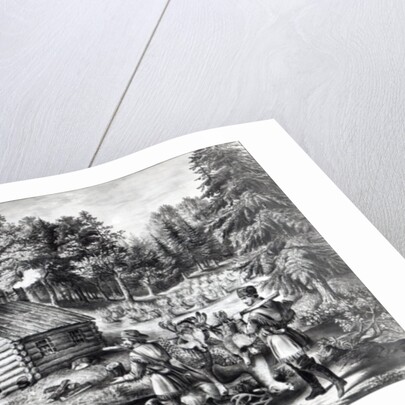 The Pioneer's Home on the Western Frontier, pub. by Currier & Ives, 1867 by American School