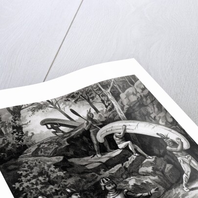 Champlain Exploring the Canadian Wilderness, 1603 by American School