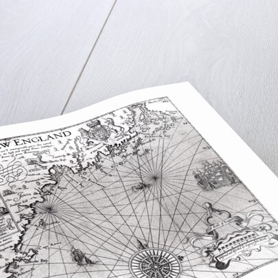 Map of the Coast of New England, Observed and Described by Captain John Smith 1614 by Simon de Passe
