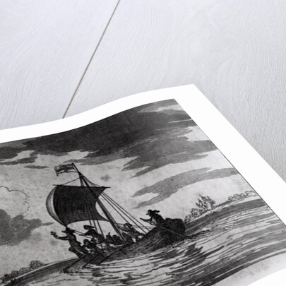 Arrival of the English at Roanoke, 1587, from Justin Winsor's 'Narrative and Critical History of America', 1831 by American School