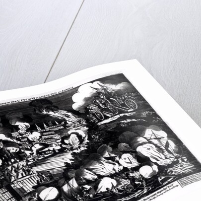 The Taking of the City of Washington in America, 24th August 1814, pub. by G. Thompson, 1814 by English School