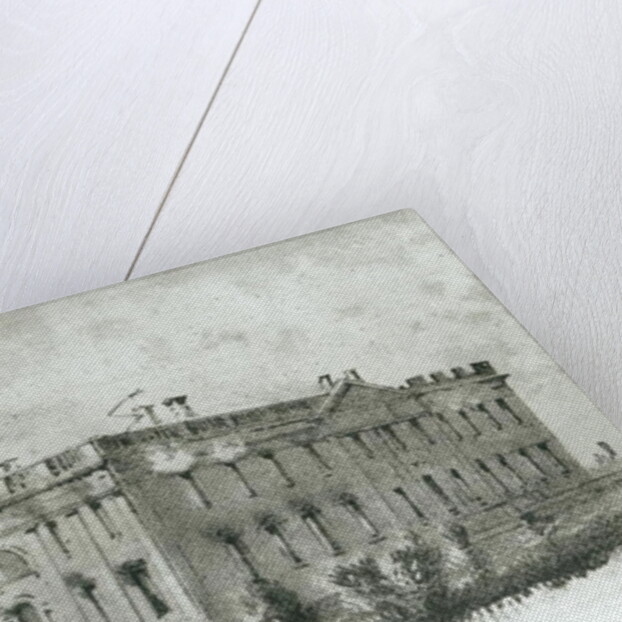 The President's House After its Destruction by the British, from Watterson's 'New Guide to Washington' by American School