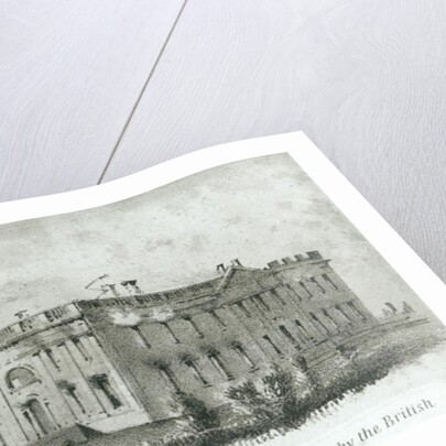 The President's House After its Destruction by the British, from Watterson's 'New Guide to Washington' by American School