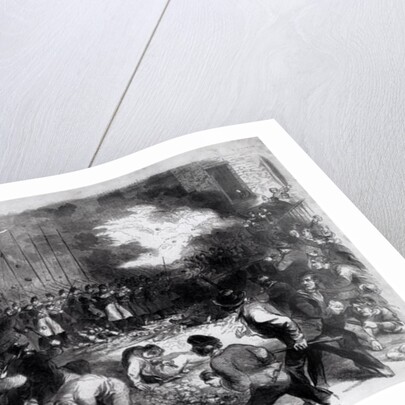 The Sixth Regiment of the Massachusetts Volunteers Firing into the Mob on Pratt Street, While Passing through Baltimore en Route for Washington, April 19th 1861 by American School