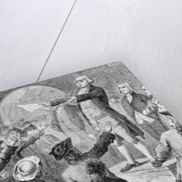 John Lamb speaking at the Sons of Liberty Meeting at New York City Hall Concerning the Landing of British Tea in New York by American School