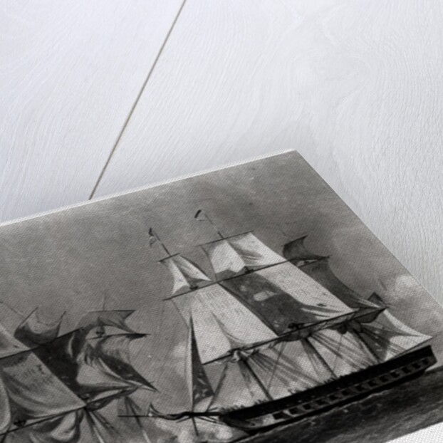 Battle between the United States and the Macedonian, 30th October 1812 by Alonzo Chappel