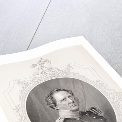 Winfield Scott from 'The History of the United States', Vol. II, by Charles Mackay, engraved by Charles Holl from a daguerrotype by Mathew (after) Brady