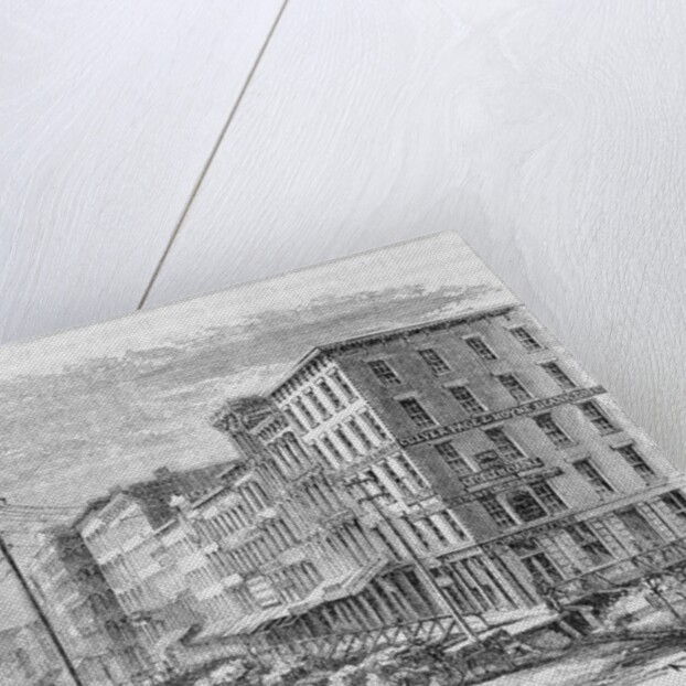 Raising a block of buildings in Chicago by American School