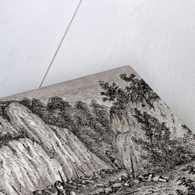 Connecticut Soldiers Reposing on Porter's Rock before Attacking the Pequot Fort by John Warner Barber