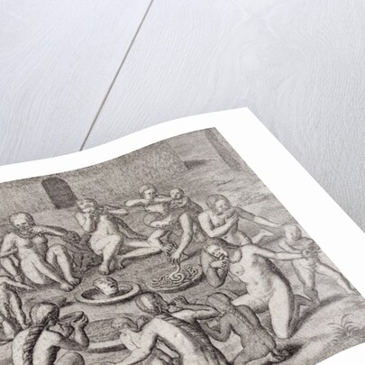 Eating the Flesh of a Prisoner According to the Old Historian, from Gottfried's 'Historia Antipodum', pub. 1655 by German School