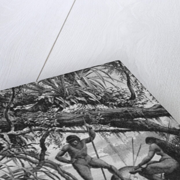 Caripuna Indians with tapir by American School