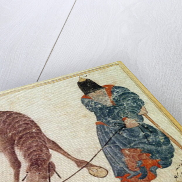 Mongolian nomad taking his horse to water, 15th century by Anonymous