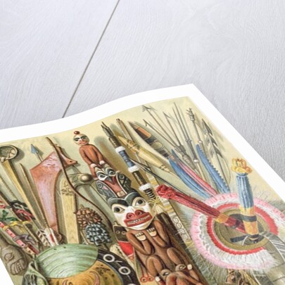 Weapons, utensils and ornaments of American Indians by English School
