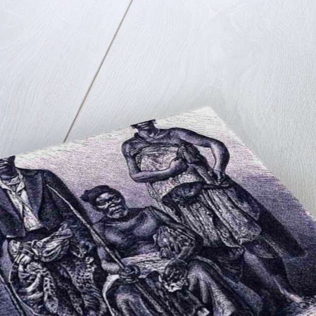 Village chief of the Loango Coast, with wife and dignitary by English School