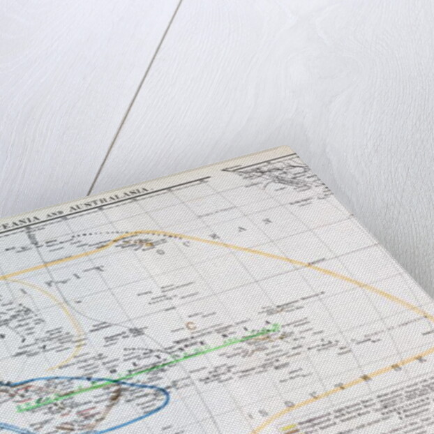 Map of the races of Oceania and Australasia by English School