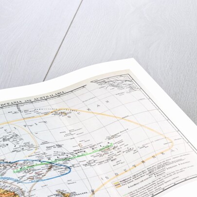 Map of the races of Oceania and Australasia by English School
