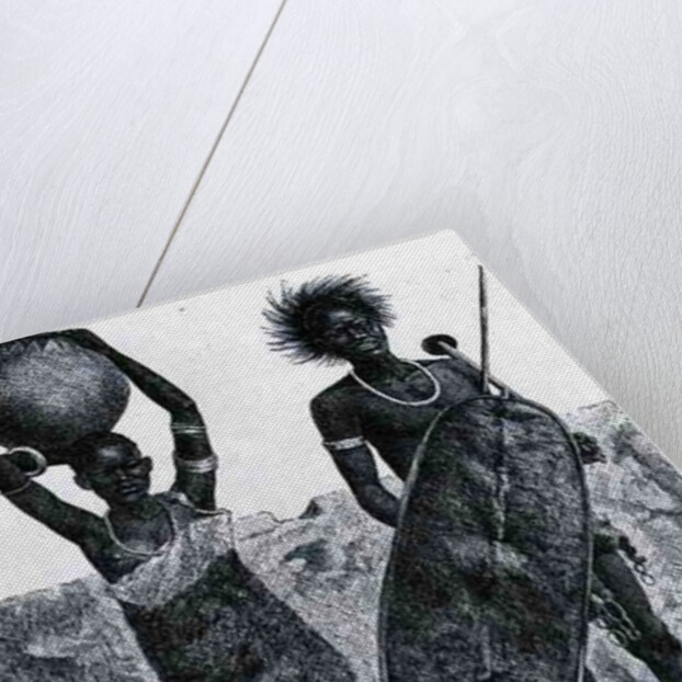 Shillook warrior and girl by Richard Buchta (after)