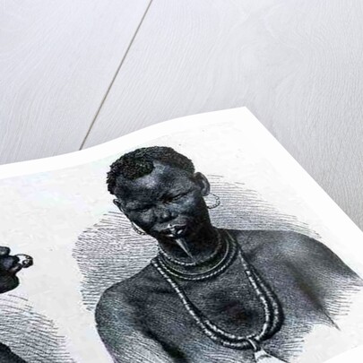 Moru woman with lip ornament by Richard Buchta