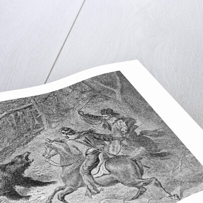 Roping a Grizzly by Felix Octavius Carr (after) Darley