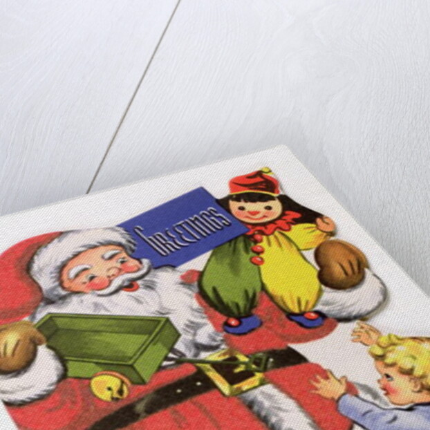 Father Christmas, Victorian Christmas card by English School