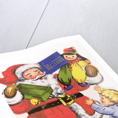 Father Christmas, Victorian Christmas card by English School