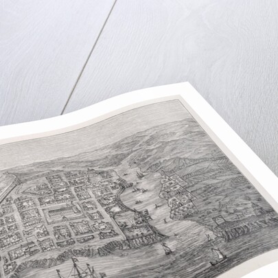 Old Santo Domingo City at the time of Drake's expedition by English School