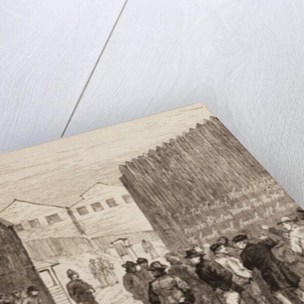 The Unemployed of London: Inscription on the Gates, West India Docks by English School