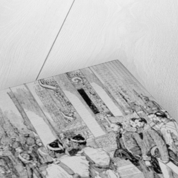 Lord Dufferin Holding Levee in the Grand Throne Room of the Palace at Mandalay by Melton Prior