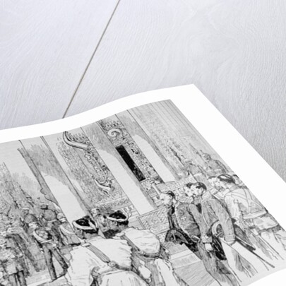 Lord Dufferin Holding Levee in the Grand Throne Room of the Palace at Mandalay by Melton Prior