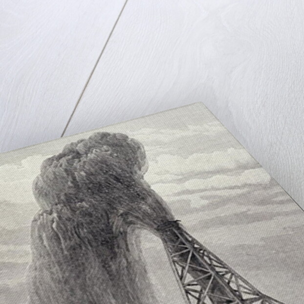 The Petroleum Oil Wells at Baku on the Caspian: A Fountain of Petroleum Oil by English School