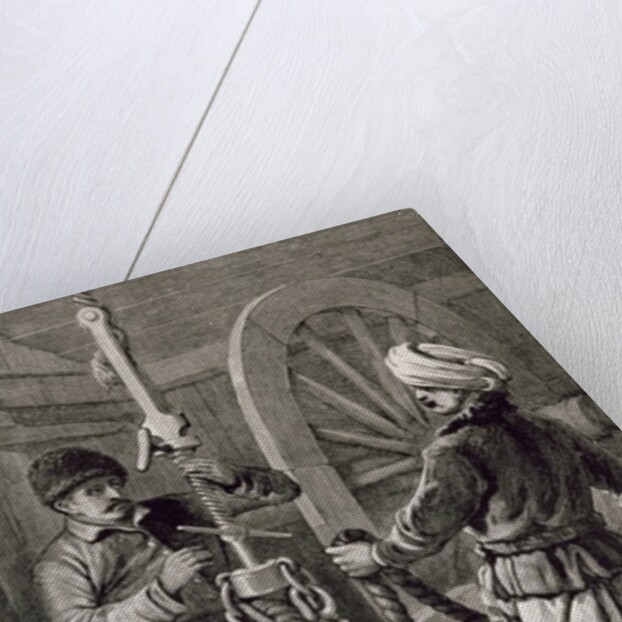 The Petroleum Wells at Baku on the Caspian: Boring a Petroleum Oil Well by English School