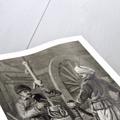 The Petroleum Wells at Baku on the Caspian: Boring a Petroleum Oil Well by English School