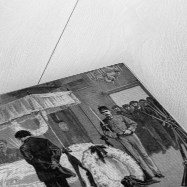 The Funeral of Garibaldi at Caprera: The Body Lying in State by English School