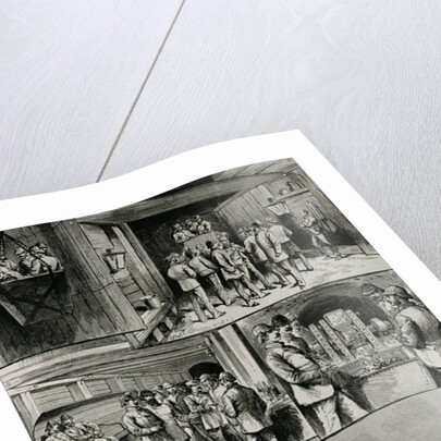 The Channel Tunnel Works at Dover: Going Down in the Cage; Arrival at the Bottom of the Shaft; Swindon Junction; Compressed Air-Boring Machine; Section of Tunnel by English School