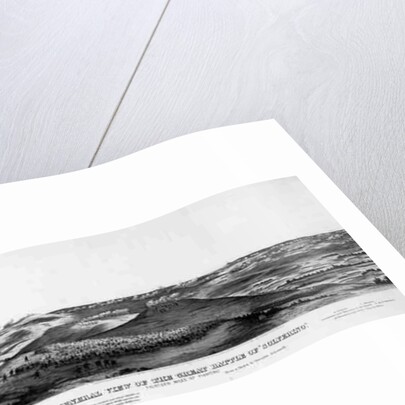 A General View of the Great Battle of Solferino, 24th June 1859, from a sketch by Chevalier Giacomelli, pub. by Lang & Laing, c.1859 by American School