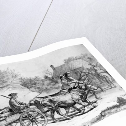 Going to Meeting in 1776, 1876 by American School