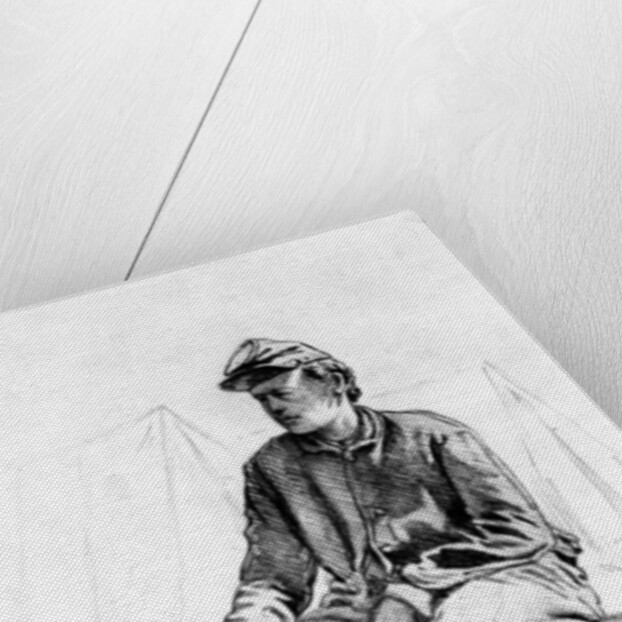 Drummer Boy Taking a Rest During the Civil War by Edwin Austin Forbes