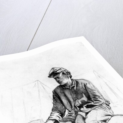 Drummer Boy Taking a Rest During the Civil War by Edwin Austin Forbes