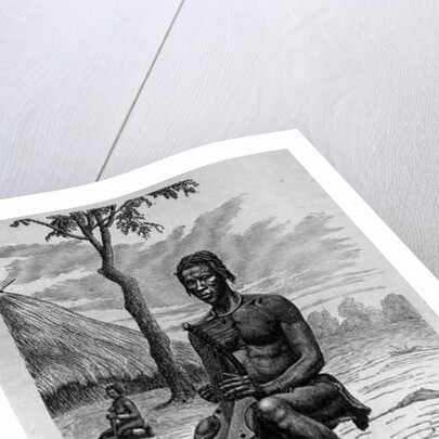 A Harp Player of the Azandeh or Nyam-Nyams by Richard Buchta