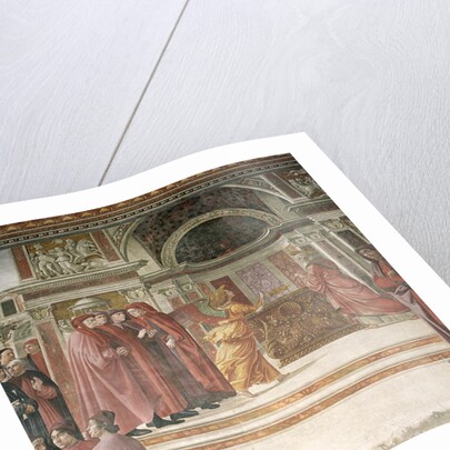 The Angel appearing to St. Zacharias in the Temple, 1485-90 by Davide & Domenico (1449-94) Ghirlandaio