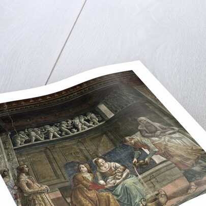 The Birth of the Virgin, 1485-90 by Davide & Domenico (1449-94) Ghirlandaio