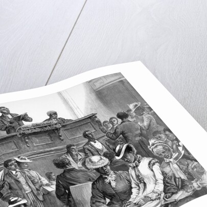 American Sketches: An African American Congregation at Washington by American School