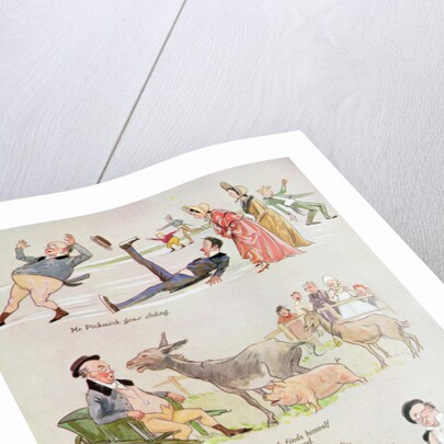 Cartoons of Mr. Pickwick from 'Holly Leaves', Christmas Number of the Illustrated Sporting and Dramatic News, 1934 by Henry Harris