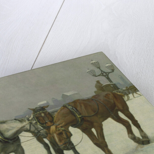 Cab Horses on the Seine by Cecil Brown